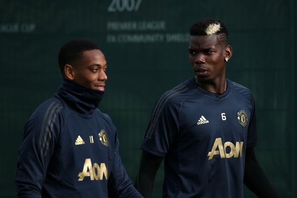 Martial with Pogba