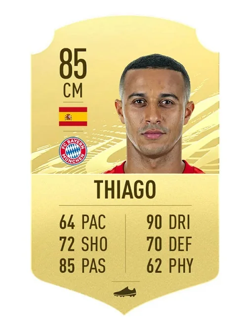 Thiago Alcantara FIFA 21 Rating