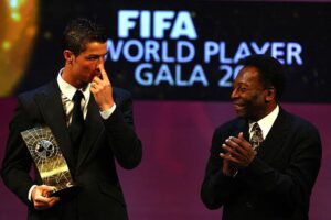 Pele’s cheeky reaction after Cristiano Ronaldo breaks his record