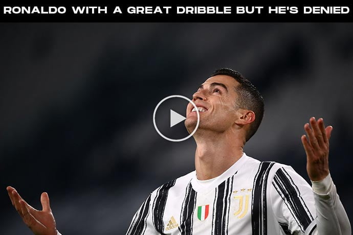 Video: RONALDO WITH A GREAT DRIBBLE BUT HE'S DENIED