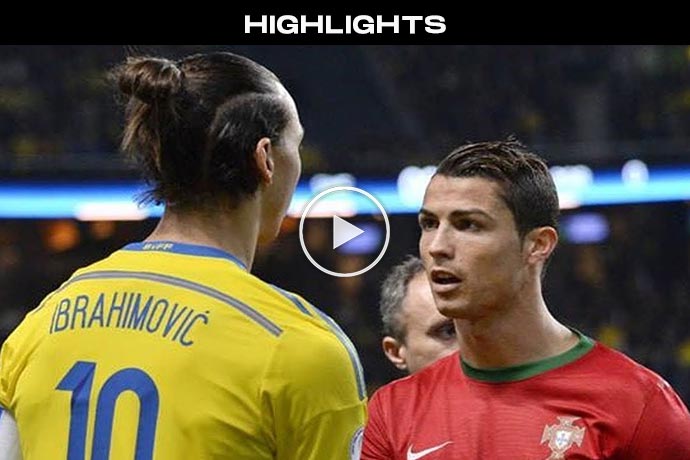 Video: Cristiano Ronaldo Shuts Up Zlatan Ibrahimovic After He Provoked Ronaldo Instant​ karma