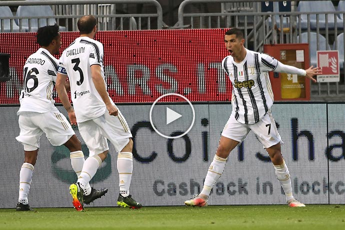 Video: Cristiano Ronaldo Amazing Left Footed Goal | Cagliari 0-3 Juventus