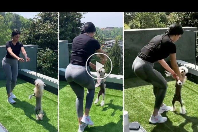 Video: Georgina Rodriguez Ronaldo dance with family dog