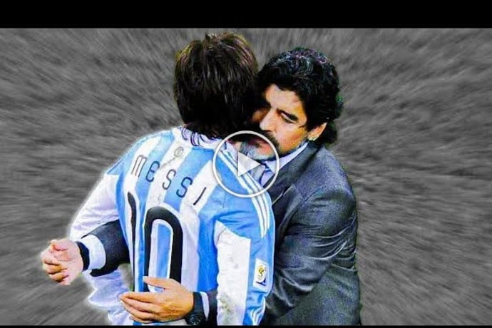 Video: The Last Time Diego Maradona & Lionel Messi Met - RIP MARADONA