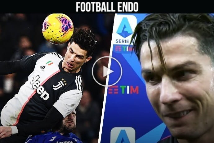 Video: Cristiano Ronaldo's reaction when he found out how high he jumped against Sampdoria