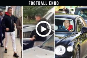 Video: Cristiano Ronaldo walk and drive Bentley in Manchester