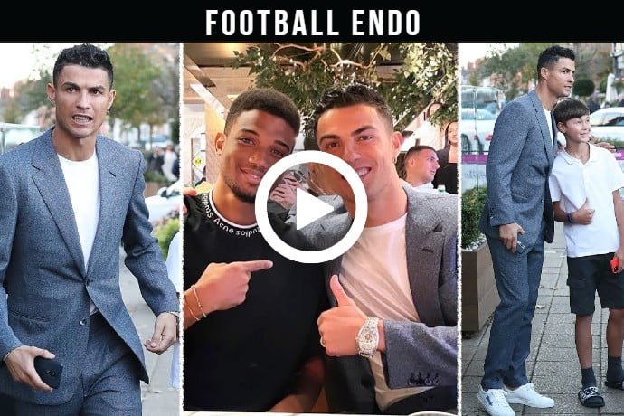 Video: Cristiano Ronaldo lunch with Man Utd team ahead match vs Man City