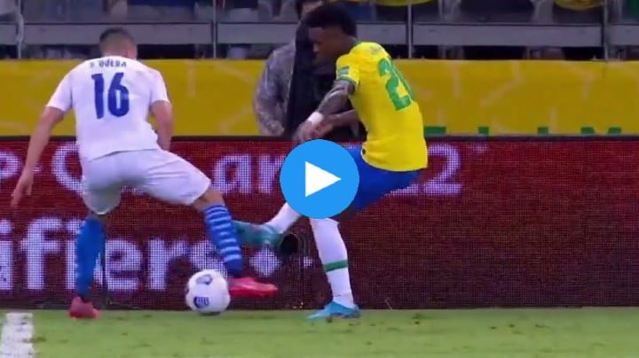 Video: Vinícius Jr amazing nutmeg vs Paraguay 2022