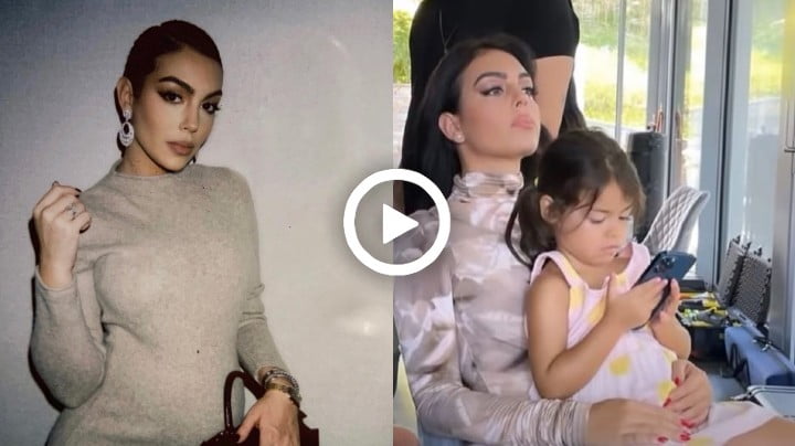 Video: Georgina Rodriguez pregnant and more beautiful than ever with Cristiano Ronaldo & children