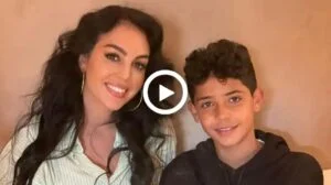 Video: Cristiano Ronaldo Jr On The Sets Where Georgina Rodriguez Is Working On An Advertisement