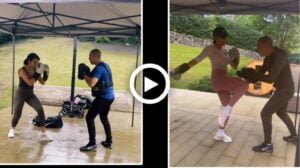 Video: Georgina Rodriguez Kick-Boxing Training in Manchester 🥊