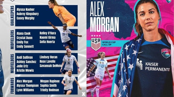 Alex Morgan leads the 23 United States Women National Team for World Cup 2023