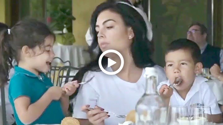 Georgina Rodriguez With Her Children Going Out For Lunch