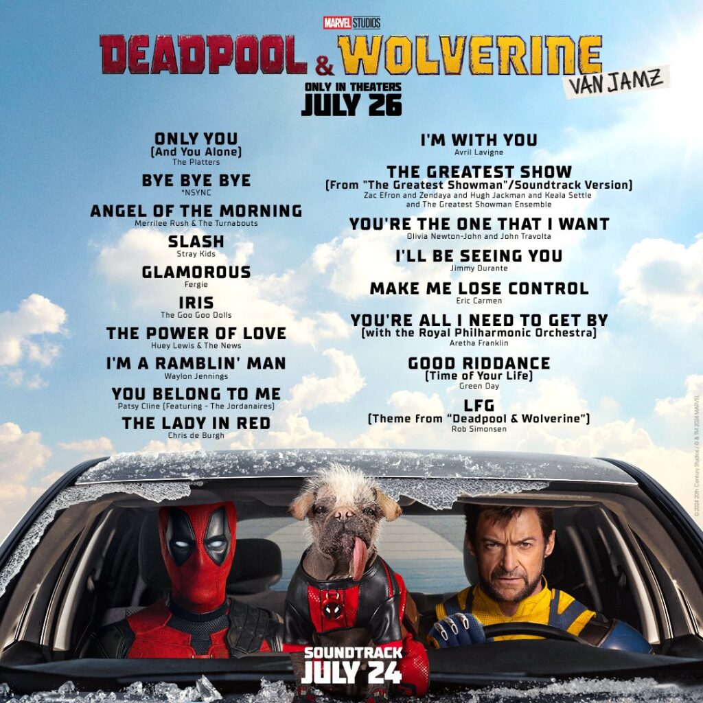 Deadpool And Wolverine sound track list